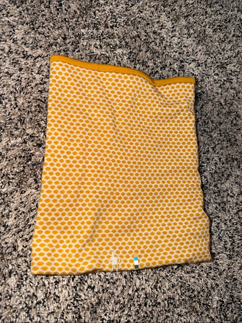 Smartwool Thermal Merino Wool Neck Gaiter Honey Gold Pattern Men or Women
